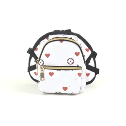 Дизайнерский рюкзак для домашних животных, коричневый классический логотип с узором «любовь» и принтом в виде собаки, милый маленький рюкзак, регулируемая сумка для собак