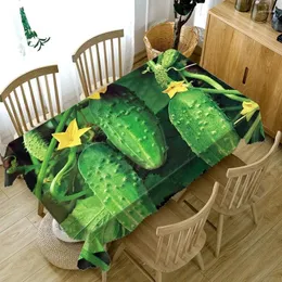 Tischtuch rundes Tuchschaltern Muster Tischdecke grünes Gemüse Staubdes waschbarer verdickter Baumwoll rechteckig