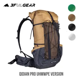 가방 3f ul Gear Qidian Pro UL Backpack 야외 등반 가방 캠핑 하이킹 백 Qi Dian UHMWPE Ultralight