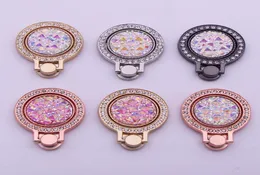 Diamond Gem Finger Ring Holder mobiltelefon monteras Universal Metal Circle med OPP Bag DHL3866526