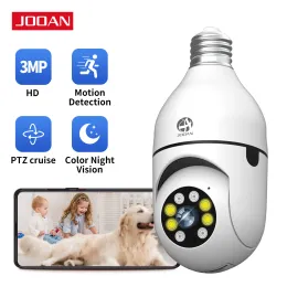 Câmeras Jooan 2K 3MP E27 Bulbo Câmera Wi -Fi Indoor Video Videoveillance Monitor de segurança doméstica Visão noturna inteira rastreamento automático