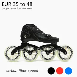 Shoes EUR 35 48 Big Size Street Road Carbon Fiber Roller Shoes for Adults Male Female 85A 110mm Wheel Alloy Base Inline Speed Skates