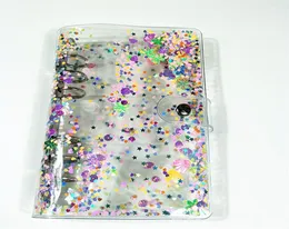 A6 Färgglada anteckningar Rainbow Clear Circular Ring Binder Soft PVC Notebook Cover Protective Shell Simple Waterproof Diary Hand Book8377321