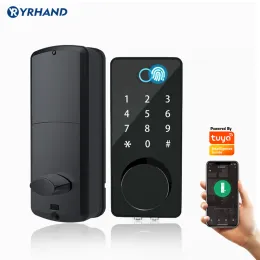 Zamknij Tuya Smart Home Lock Lock Cerradura Inteligente Wi -Fi Biometryczne Deadbolt Electronic Door Block
