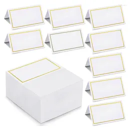 Embrulho de presente 150pcs Coloque os cartões com papel de tabela de borda de folha textura de textura cartão de assento em branco Nome da acompanhante para configurar