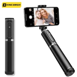 モノポッドジンバルスタビライザーセルフィースティックトリポード用iPhone 13 12 Pro Max Samsung S21 Bluetooth Telescopic Stickスマートフォン三脚ホルダー