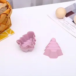 베이킹 곰팡이 6 PCS 실리콘 케이크 컵 케이크 컵 도구 베이크웨어 곰팡이 및 DIY 랜덤 컬러를위한 머핀
