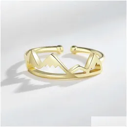 Band Rings Fashion Adjustable Wind Mountain Shape Index Finger Drop Delivery Jewelry Ring Dha4G