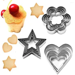 Baking Moulds Fried Egg Cookies Cutter Fondant Tools Cake Heart&Star Shape Mold Cookie Cooking Biscuit