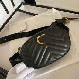 7A Quality Designer Bag Womens Waist Bag Luxury Leather Crossbody Bags Fashionable Black Shoulder Bag Mini Lady Bumbag Purse Handbags Wallets 476434