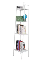 4 -Tier Leaning Ladder Regal Regal Regal Bookshelf Storage Organizer Stand9936107