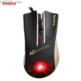 Mice APEDRA New USB Wired Computer Mouse 3200DPI Macro Program Optical Gaming Mouse Gamer Cable Mice for PC Laptop Game LOL CSGO Dota Y240407