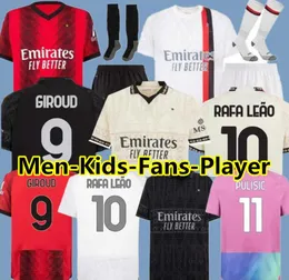 Reijnders 23 24 Koche Soccer Jerseys Giroud de Ketelaere Rafa Leao ACフットボールシャツユニフォーム2023 2024 Pulisic Loftus-Cheek Theo Milans Men Kids Kit