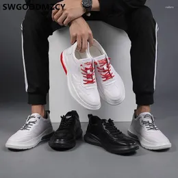 Casual skor läder män vit svart designer mode buty meskie zapatillas hombre heren schoenen