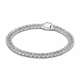 925은 영원한 포장 체인 팔찌 매력 오리지널 인피니티 매듭 여성 Femme Bracelets 여성 보석 새로