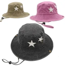 New Versatile Seaside Sunshade Fisherman Starry Western Cowboy Hat, Women's Outdoor Mountaineering Sun Hat