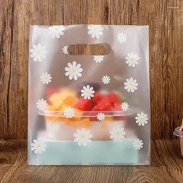 Storage Bags Christmas Wedding Party Orangizer Candy Cake Wrapping Die Cut Plastic Merchandise Shopping With Handle Gift Bag