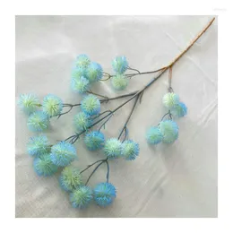 Decorative Flowers Plastic Sea Urchin Flower Branch Fake Plants Home Shopping Mall Decoration Simulation Plant Wedding Decor Artificial