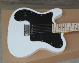 Najwyższej jakości TL American Deluxe White Signature Black Pickguard lewą ręką Groove Fretboard Electric Guitar4385945