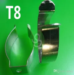 T5T8T4 LAMP TULE CLAMP RING PIPE CLAMP Support Clip Light Fixture Clamp Clamp Spring Buckle Metal Clip Fluorescen Card DHL 2087188