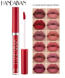 Lábios Handaiyan Cosméticos Matte Veludo Lip Gloss Maquiagem Impermeável Torno Nude Líquido Líquido Limpo Creme de Lipglossação Colorido Make Up3072883