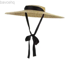 Chapéus de balde largura Chapéus de balde de verão Chapéus de palha grandes para mulheres, largura, viseira de praia elegante e elegante top top long fbon rend-up chapéu de sol 240407