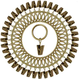 Piastre decorative da 40 pacchetti clip a tenda vintage ad anello drappeggio forte arrugginito con colore bronzo a clip
