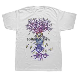 Herr t-shirts DNA Biologi Genetics Tree of Life T Shirts Summer Graphic Cotton Streetwear Short Sleeve Birthday Presents T-shirt Herrkläder H240407