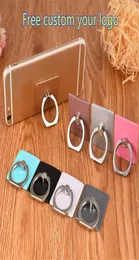 Cellphone Grip Phone Ring Holder Finger Ring Back Holder 360 Rotating Mount Mobile Phone Finger Grip Lazy Buckle Stand Custom logo3572025