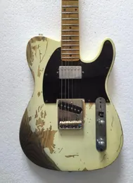 Good quality Relic TL electric guitar brass saddles aged hardware humbucker neck pickups ASH body electric guitars gu6240721