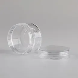 Recipiente de amostra cosmética de plástico transparente 5G Jar Pot Pequeno Vazio Camping Viagem Sombra Creme Facial Lip Balm 5ML Bottle2428212