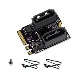 Karten M2 bis SATA3.0 Erweiterungskartenschlüssel A + E WiFi M.2 bis SATA HARD Disk Adapter Card ohne Treiberinstallation JMB582 Chip