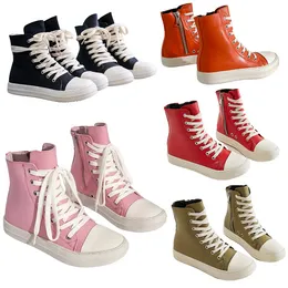 Pink Sneakers women luxury Fashion shoes designer high top ankle boots leather female ladies sneakers for women