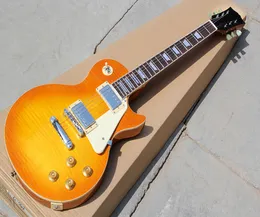 Factory Custom Orange Electric Guitar with Chrome HardwareWhite PickguardWhite BindingHH PickupsOffer Customized3094706