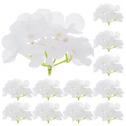 Decorative Flowers 12 Pcs Artificial Hydrangea Head Wedding Hydrangeas Ball Decoration Ornament White