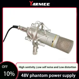 Microfones Yarmee XLR Professional Recording Studio Condenser Microphone Vocal Singing Game Live Noise Reduction Computer Dubbing Equipment