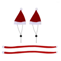 Abbigliamento per cani 2 set di pollo Cappello Cappello natalizio kit di Natale Accessori per accessori in costume da peta