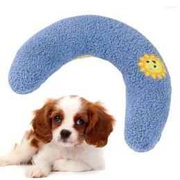 Dog Apparel U-Shaped Pillow For Pet Soft Fluffy Neck Machine Washable Sleeping Supplies Medium Small Dogs Puppy
