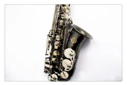 Nova chegada Suzuki de alta qualidade saxofone Eb Tune Brass Black Nickel Surface Sax Instrumento musical com acessórios de caixa1331752