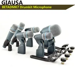 Microphones Free Shipping BETADMK7 Wired Drumkit Microphone set 2pcsx 57A 1pc x 52A 4pcs x 56A microfone