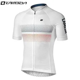 メンズTシャツLameda Cycling Sportswear Summer Suter Sumper Storable Short Sevine Bicyc Shird Mens H240407