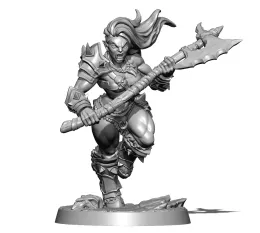 Photography 1/32 56mm Resin Model Orc Female Warrior 3D Printing Figure Unpaint No Color RW084