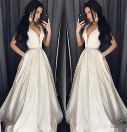 Elegant Plus Size Prom Dresses ALine Floorlength Long Formal Dress Evening Gown Beads Sash Robe De Soiree party dresses1601694