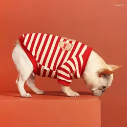 Dog Apparel Pet Christmas Clothes Plus Velvet Thermal Sweatshirt Small And Medium-Sized Pug Year