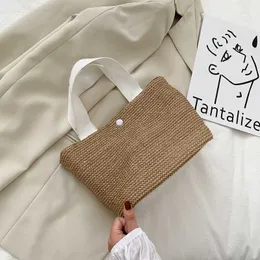 Bolsa de praia casual Bag de férias Summer Summer Countryside Style, tecido feminino de lazer feminina cesta de vegetais de mão