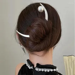 Clip per capelli Crescent Forker Crescent Simple Metal Moon Hairpin Modern-end Malmite Daily Curling Sticks