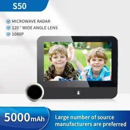 Doorbells HD WiFi Videoaudio Peephole Viewer 4.3 "Ekran Kapı Zili Konut İnterkom Açık Bell Sihirli Göz Görüntüleyicisi Ev Monitörü Ekran