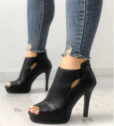 Lapolaka Fashion Peep Peep Toe Cuttout Thin Heels Summer Boots Design Sexy High Heels Women039s Обувь женщина Angle Boots13792487