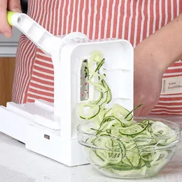 Mutfak Gadgets ve Aksesuarlar Manuel Gıda İşlemcileri Spiralizer Havuç Kesici Meyve Sebzeleri Crisps Chopper Ev Kullanım Araçları 240325