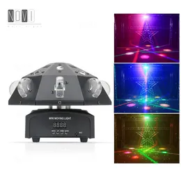 Party Disco Laser Strobe Beam Multifunction Light Colorful Whirlwind DJ Music Interactive Animation Club Projector for Stage Home Bar Decoration